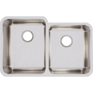 Alternate Image for Elkay Lustertone Classic 31" Stainless Steel Kitchen Sink, 50/50 Double Bowl, 18 Gauge, Lustrous Satin, ELUH3120R