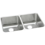 Elkay Lustertone Classic 36" Stainless Steel Kitchen Sink, 50/50 Double Bowl, Lustrous Satin, ELUH361710 - The Sink Boutique