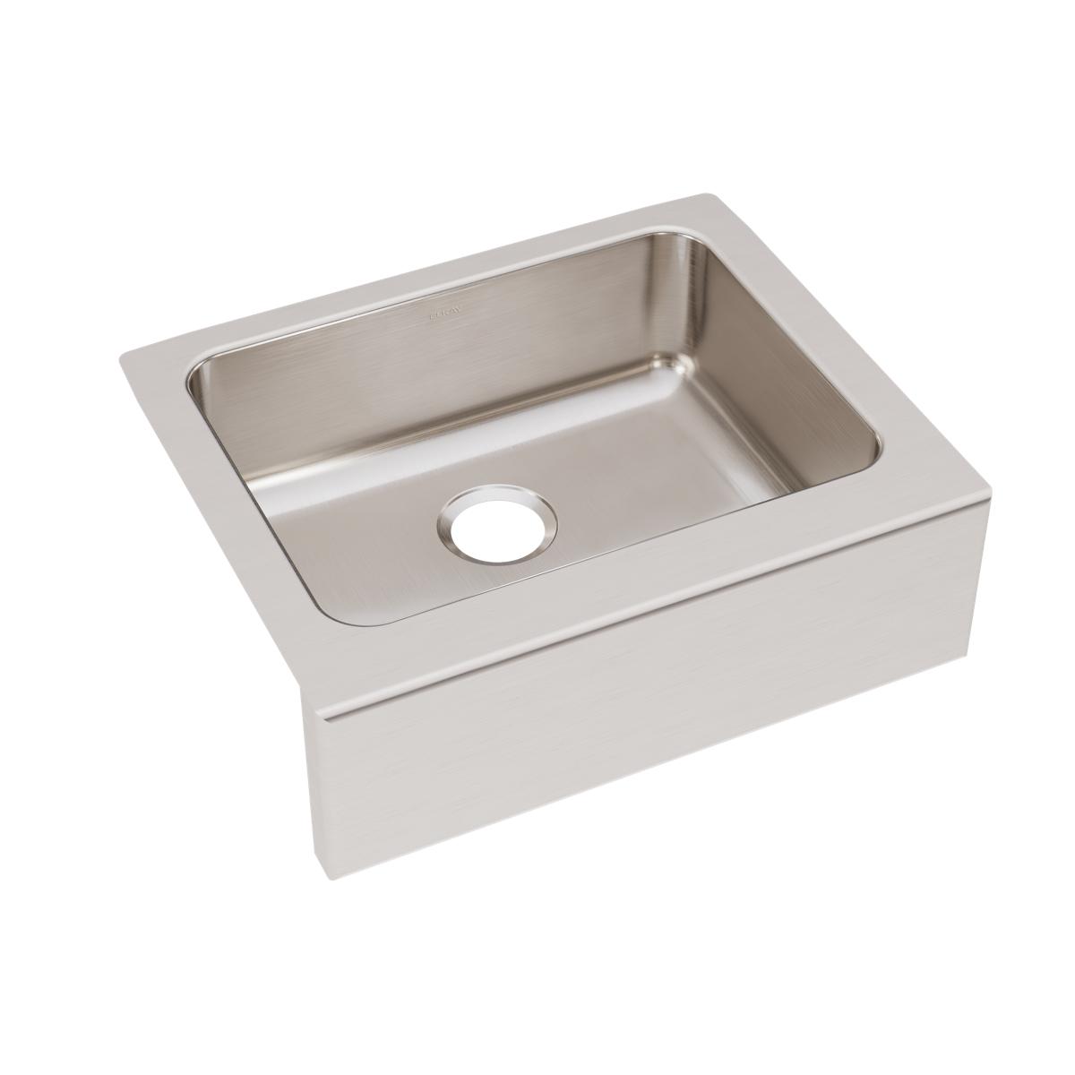 Elkay Lustertone Classic 25" Stainless Steel Farmhouse Kitchen Sink, Lustrous Satin, ELUHF2520 - The Sink Boutique