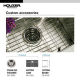 Houzer 30" Stainless Steel Premium Farmhouse Apron Front Kitchen Sink, ENS-3020 - The Sink Boutique