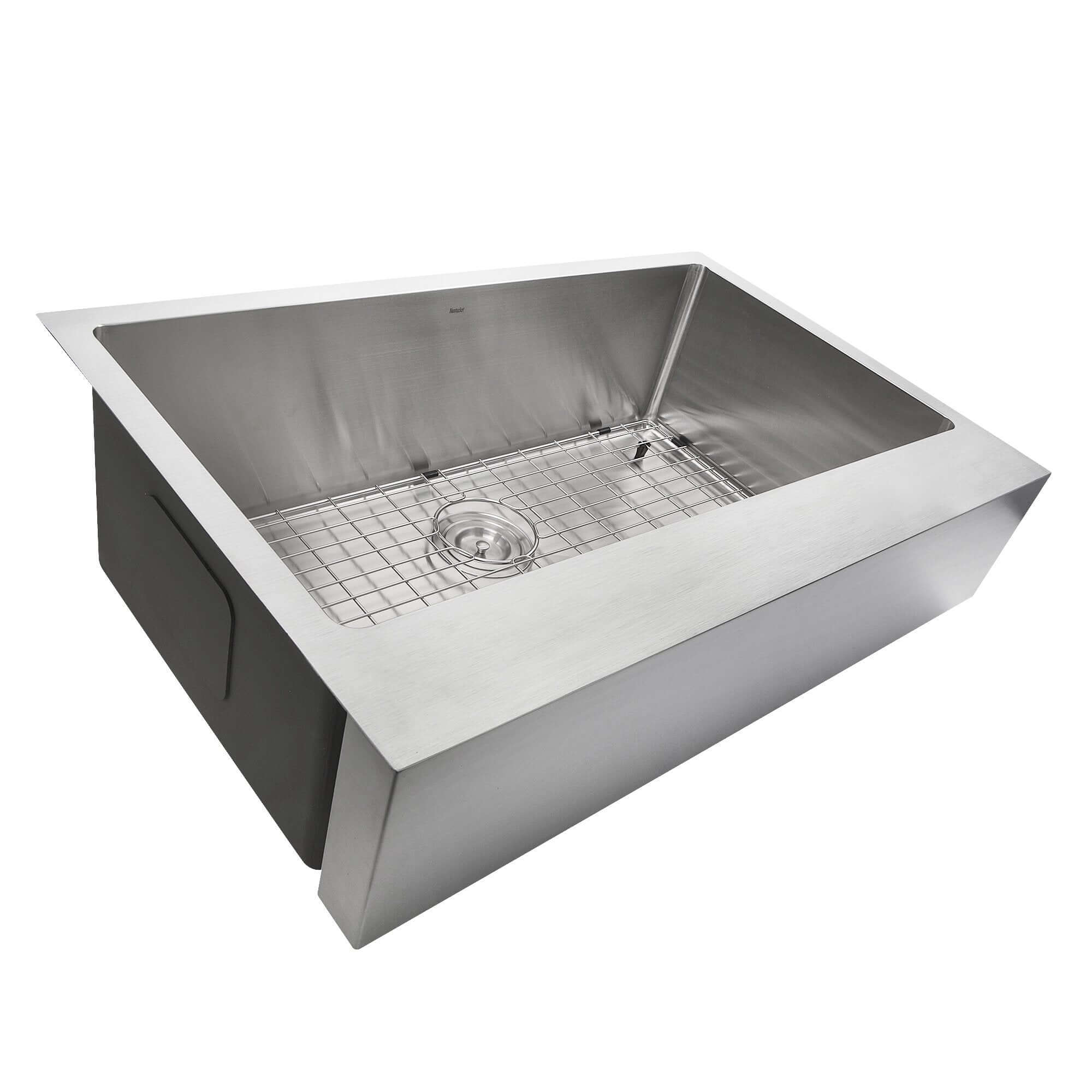 Nantucket Sinks Pro Series 33" Stainless Steel Retrofit Farmhouse Sink, EZApron33 - The Sink Boutique
