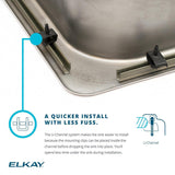 Elkay Lustertone 31" Stainless Steel Kitchen Sink, Lustrous Satin, DLR312210PD3 - The Sink Boutique