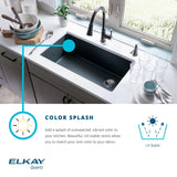 Elkay Classic 33" Quartz Kitchen Sink, 55/45 Double Bowl, Greystone, ELGHU3322RGS0 - The Sink Boutique