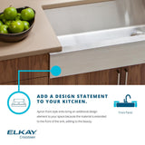 Elkay Crosstown 36" Stainless Steel Farmhouse Kitchen Sink, 50/50 Double Bowl, 18 Gauge, Polished Satin, ECTRUFA32179