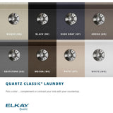 Elkay Classic 25" Quartz Laundry Sink, Mocha, ELG252212PDMC0 - The Sink Boutique