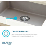 Elkay Classic 33" Quartz Kitchen Sink, 50/50 Double Bowl, Mocha, ELGUAD3319PDMC0 - The Sink Boutique