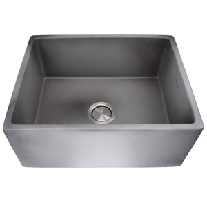 Alternate Image for Nantucket Sinks Vineyard 23" Fireclay Farmhouse Sink, Concrete, FCFS2418S-Concrete