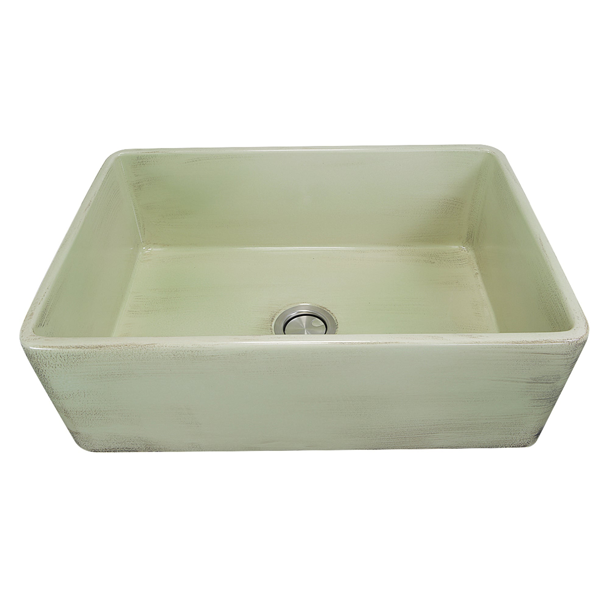 Nantucket Sinks Vineyard 30" Fireclay Farmhouse Sink, Light Green, FCFS3020S-ShabbyGreen - The Sink Boutique
