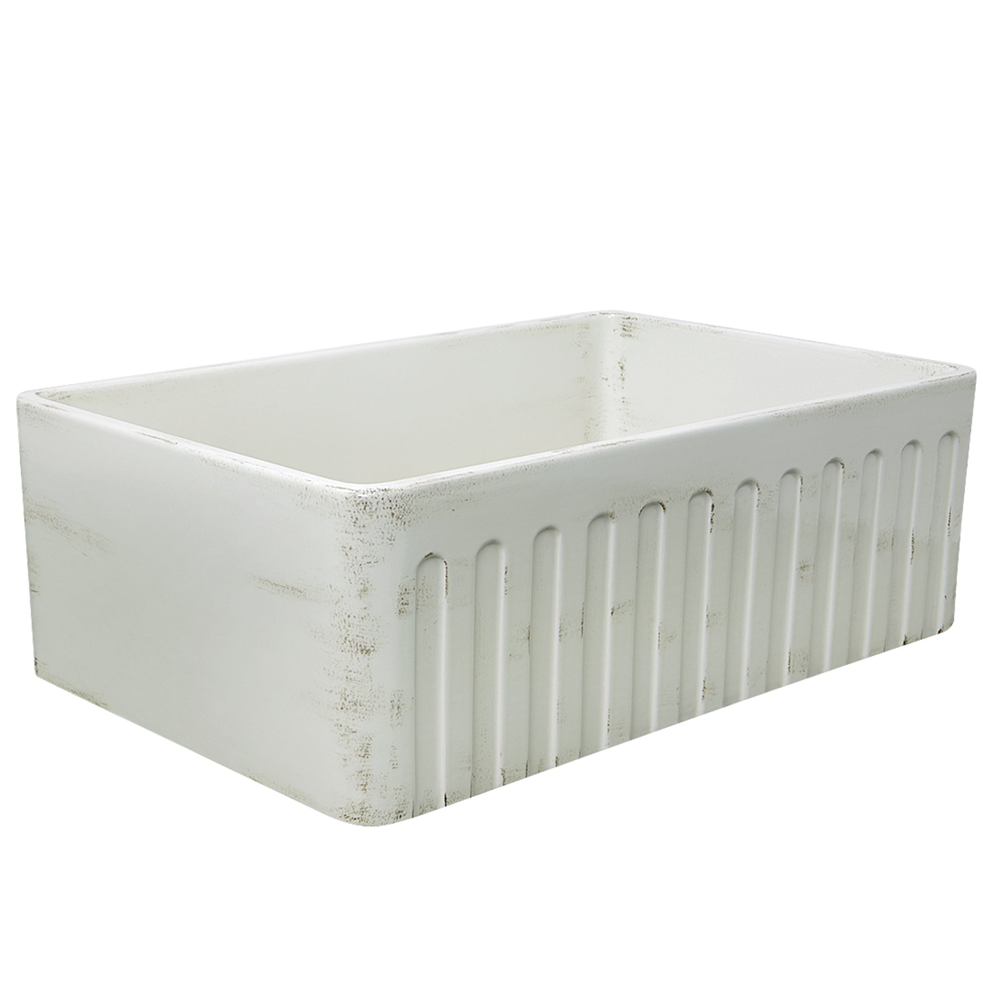 Nantucket Sinks Vineyard 30" Fireclay Farmhouse Sink, Pale Yellow, FCFS3020S-ShabbyStraw - The Sink Boutique