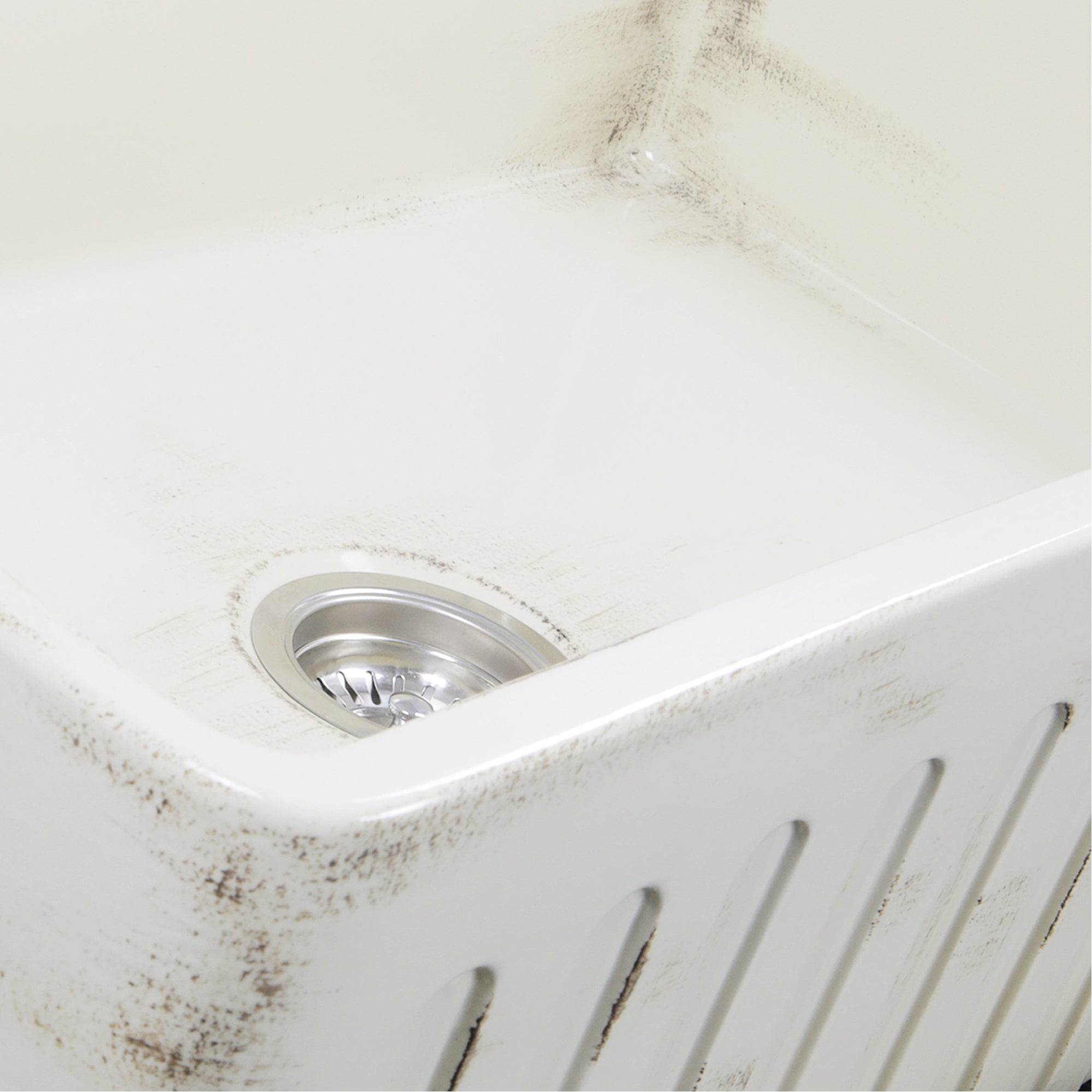 Nantucket Sinks Vineyard 30" Fireclay Farmhouse Sink, Pale Yellow, FCFS3020S-ShabbyStraw - The Sink Boutique