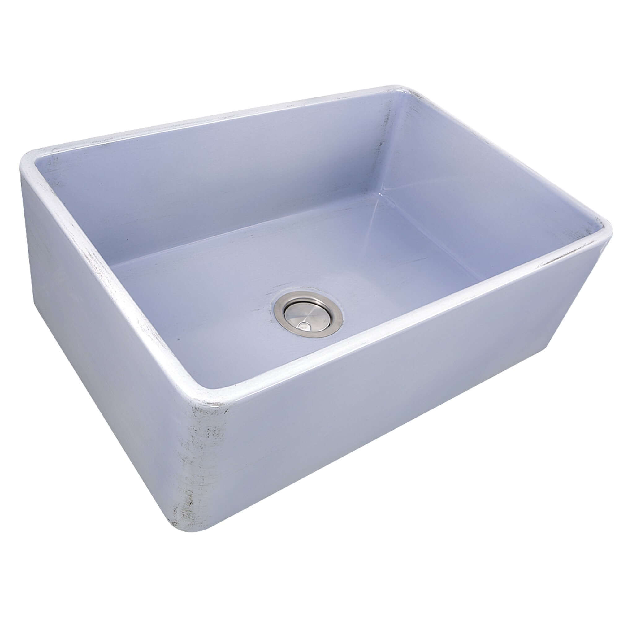 Nantucket Sinks Vineyard 30" Fireclay Farmhouse Sink, Light Blue, FCFS3020S-ShabbySugar - The Sink Boutique