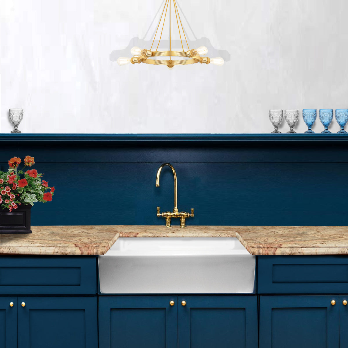 Alternate Image for Nantucket Sinks Cape 30" Fireclay Farmhouse Sink, White, FCFS30