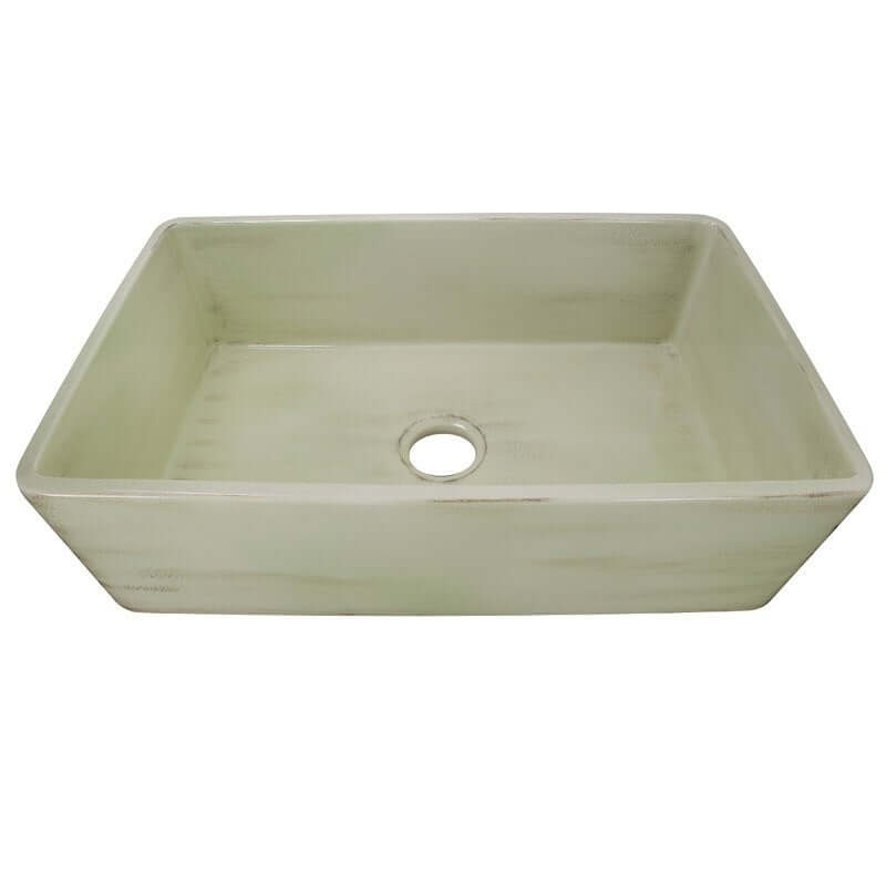 Nantucket Sinks Vineyard 33" Fireclay Farmhouse Sink, Light Green, FCFS3320S-ShabbyGreen - The Sink Boutique