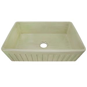 Alternate Image for Nantucket Sinks Vineyard 33" Fireclay Farmhouse Sink, Light Green, FCFS3320S-ShabbyGreen
