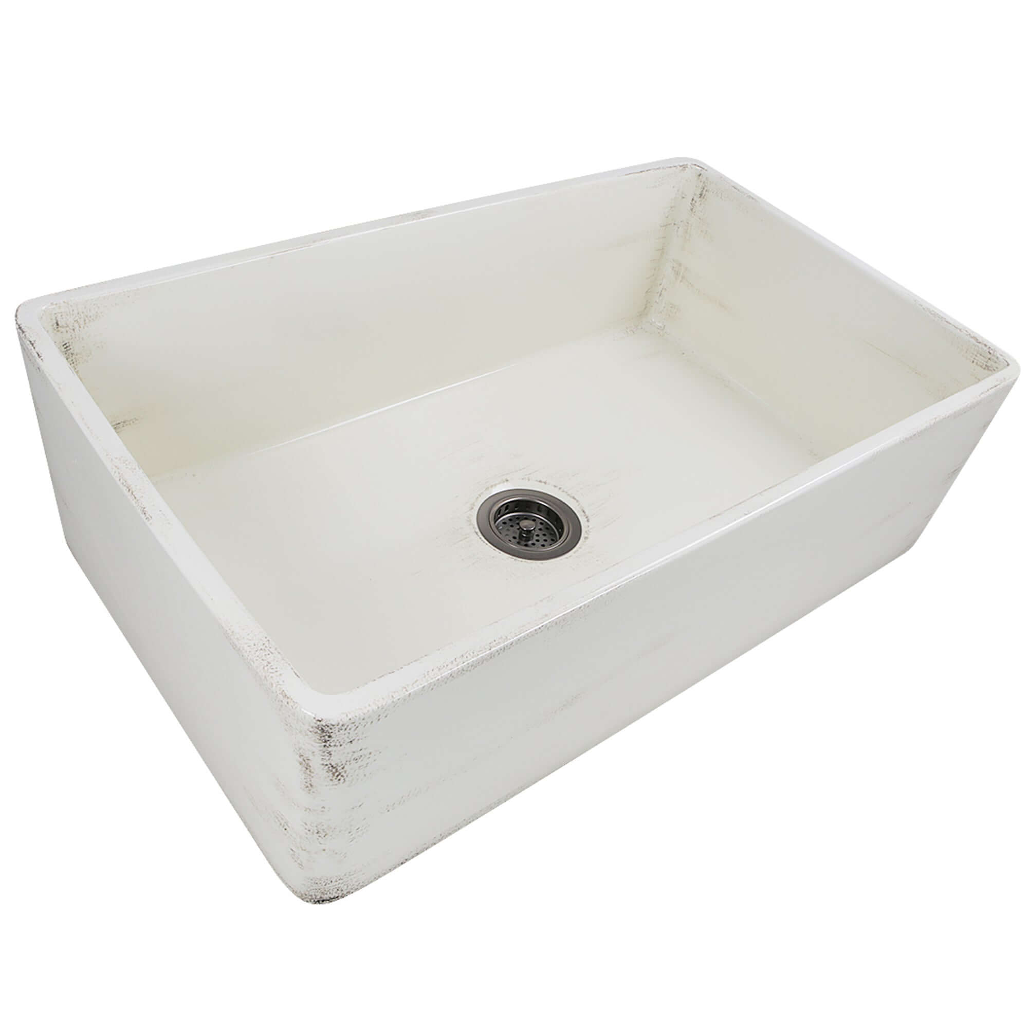Nantucket Sinks Vineyard 33" Fireclay Farmhouse Sink, Pale Yellow, FCFS3320S-ShabbyStraw - The Sink Boutique