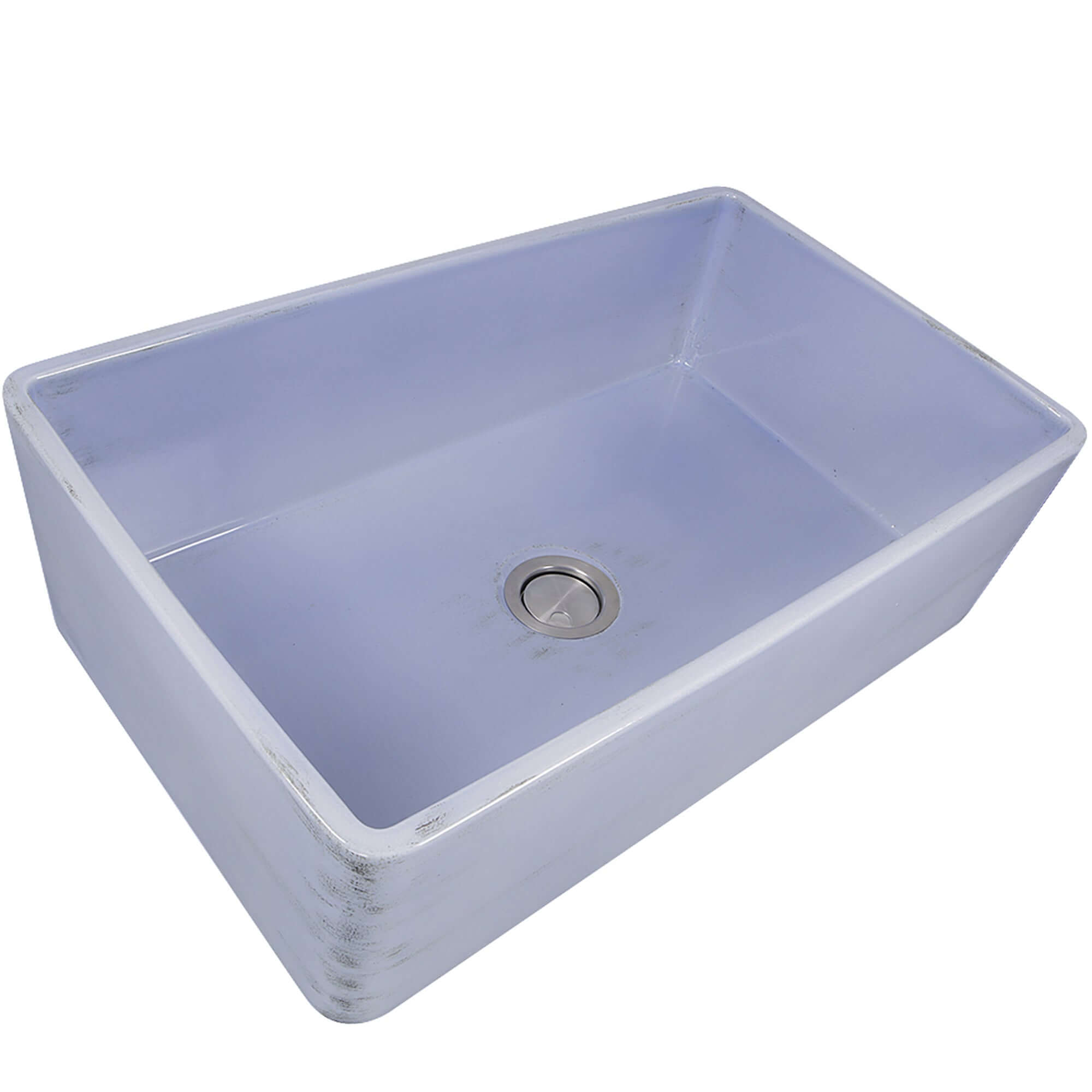 Nantucket Sinks Vineyard 33" Fireclay Farmhouse Sink, Light Blue, FCFS3320S-ShabbySugar - The Sink Boutique