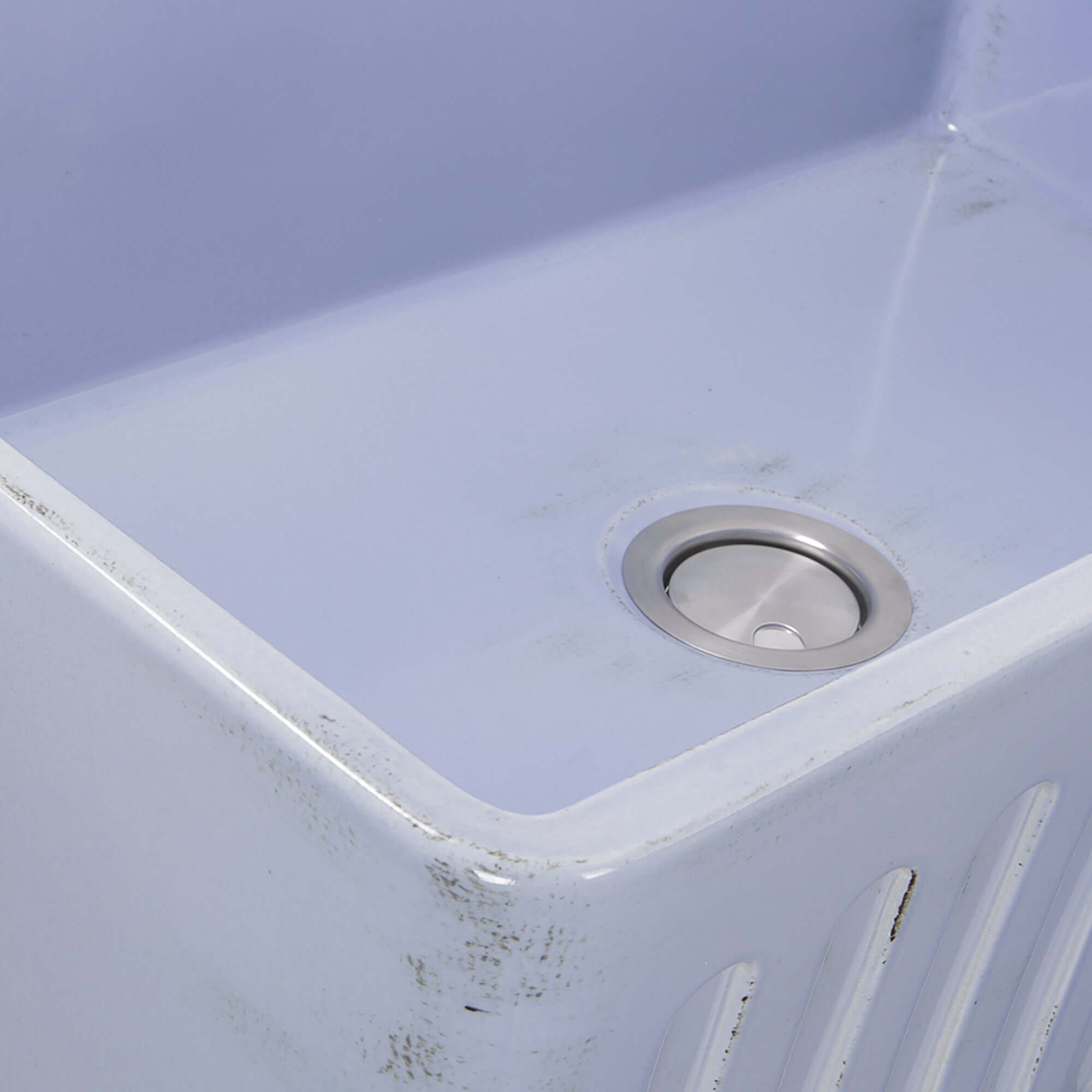 Nantucket Sinks Vineyard 33" Fireclay Farmhouse Sink, Light Blue, FCFS3320S-ShabbySugar - The Sink Boutique