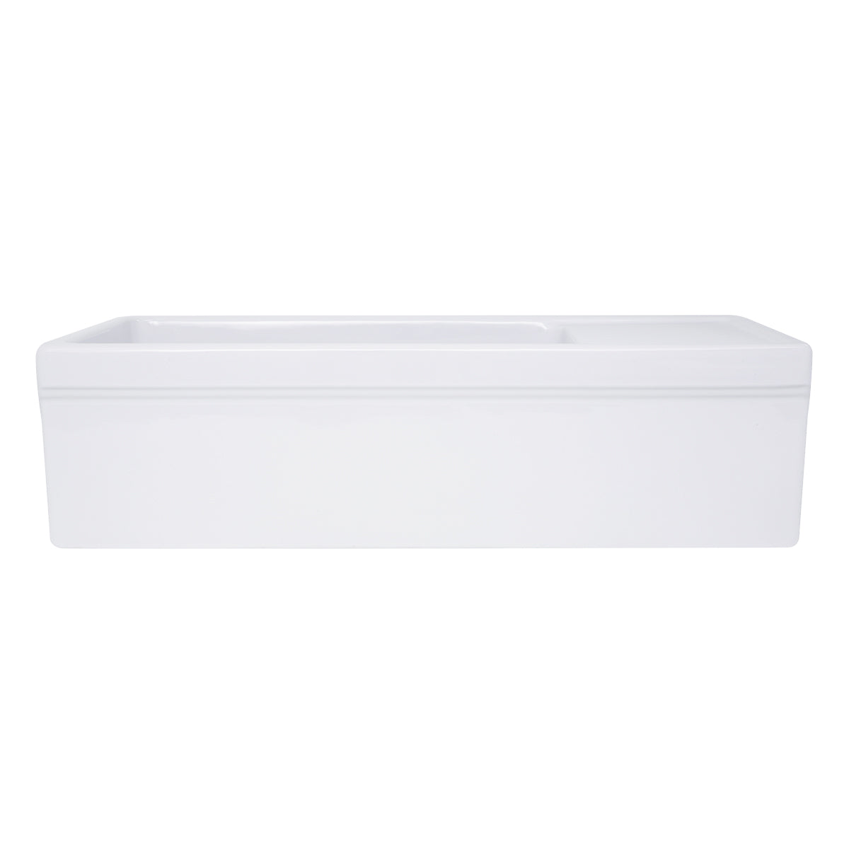 Nantucket Sinks Cape 36" Fireclay Farmhouse Sink, White, FCFS36-DB - The Sink Boutique