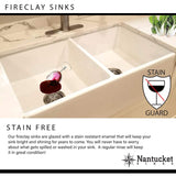 Nantucket Sinks Vineyard 33" Fireclay Farmhouse Sink, Matte Black, FCFS3320S-FiligreeMBL - The Sink Boutique