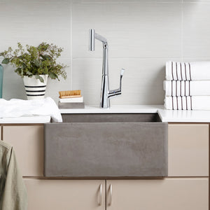 Alternate Image for Native Trails 24" NativeStone Concrete Farmhouse Sink, Ash, NSK2418-A
