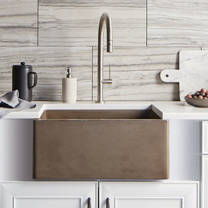 Alternate Image for Native Trails 24" NativeStone Concrete Farmhouse Sink, Earth, NSK2418-E