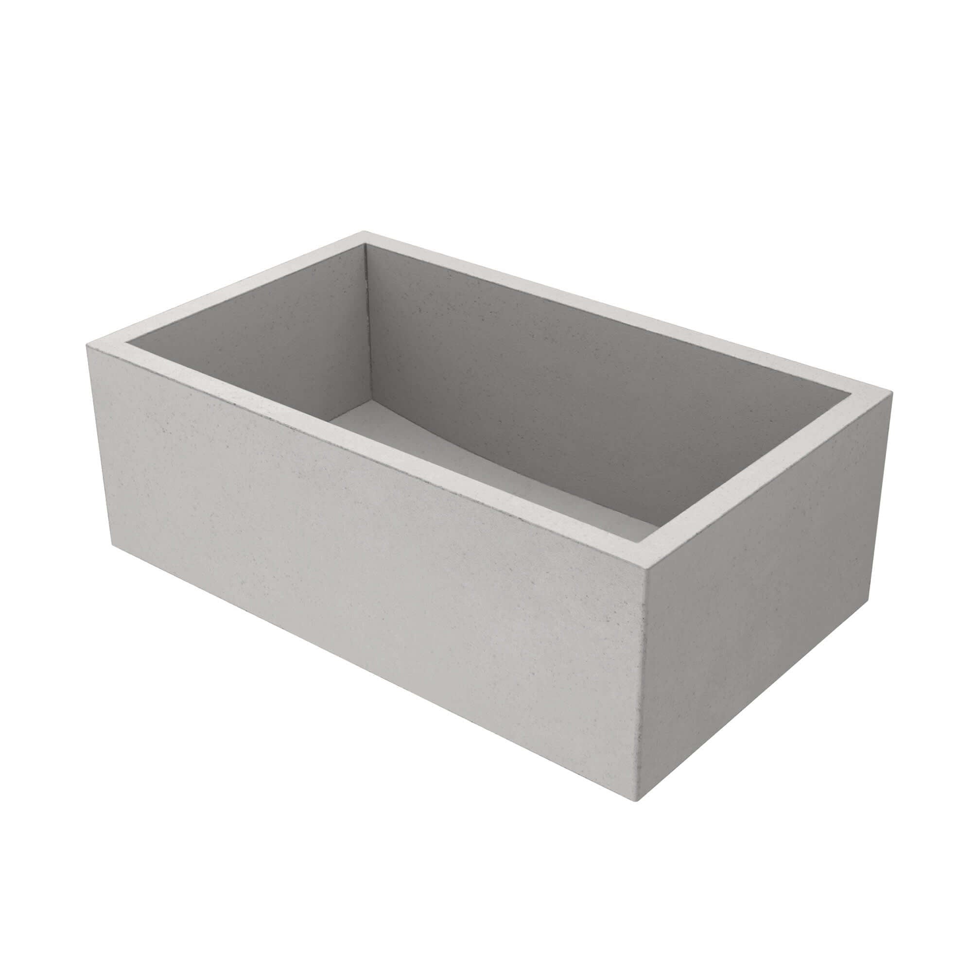 Native Trails 30" NativeStone Concrete Farmhouse Sink, Ash, NSK3018-A