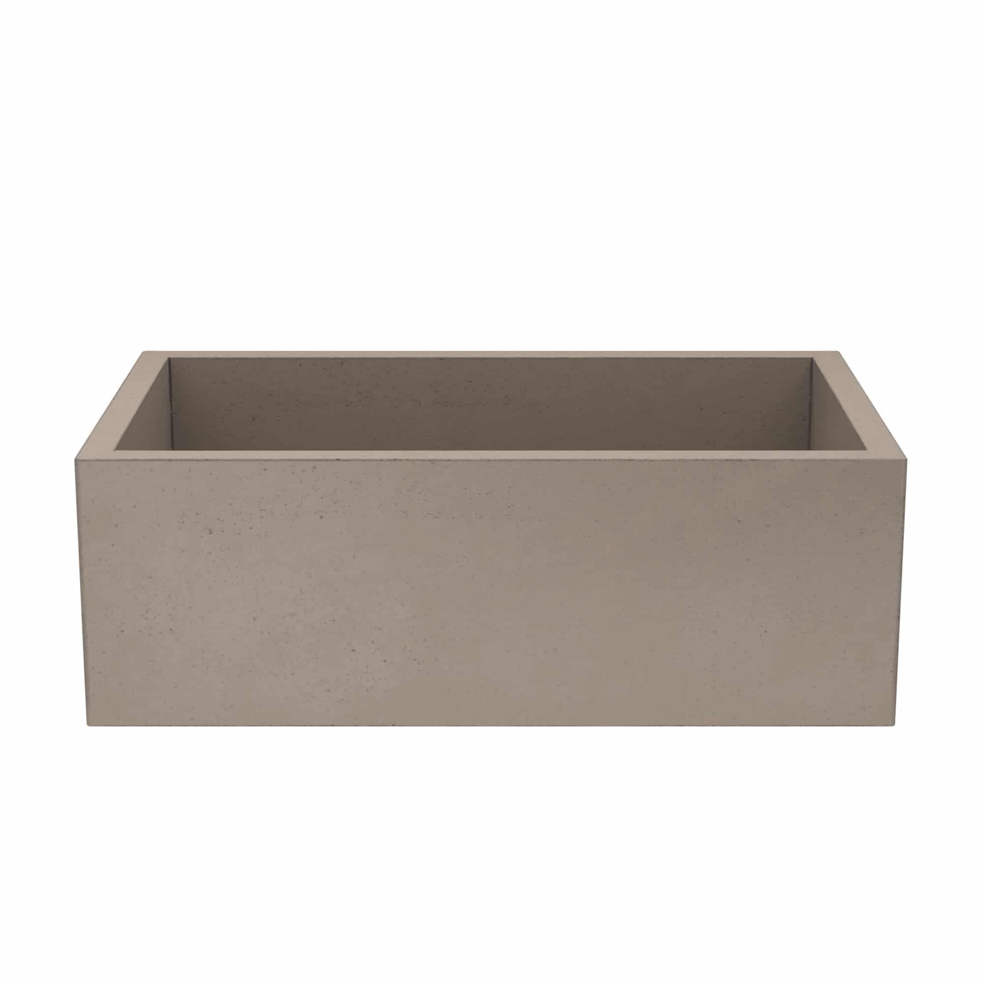 Native Trails 30" NativeStone Concrete Farmhouse Sink, Earth, NSK3018-E