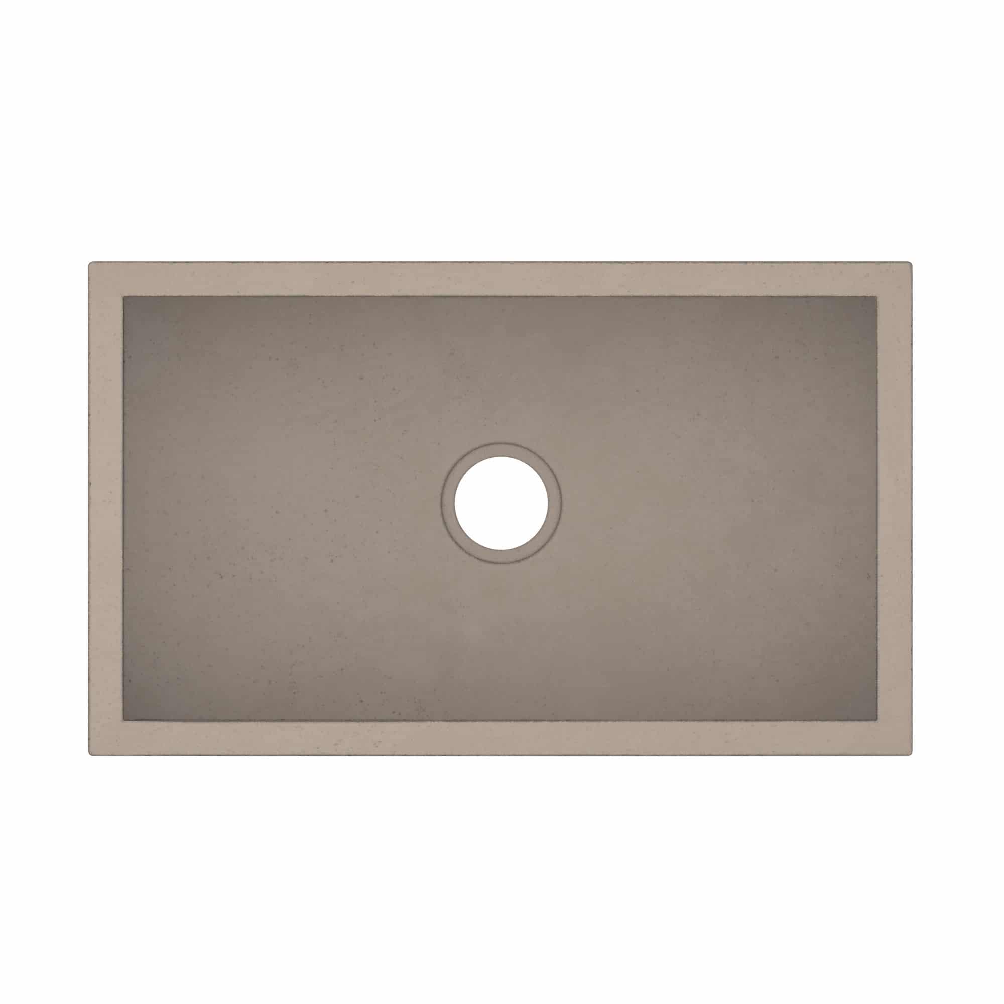 Native Trails 30" NativeStone Concrete Farmhouse Sink, Earth, NSK3018-E