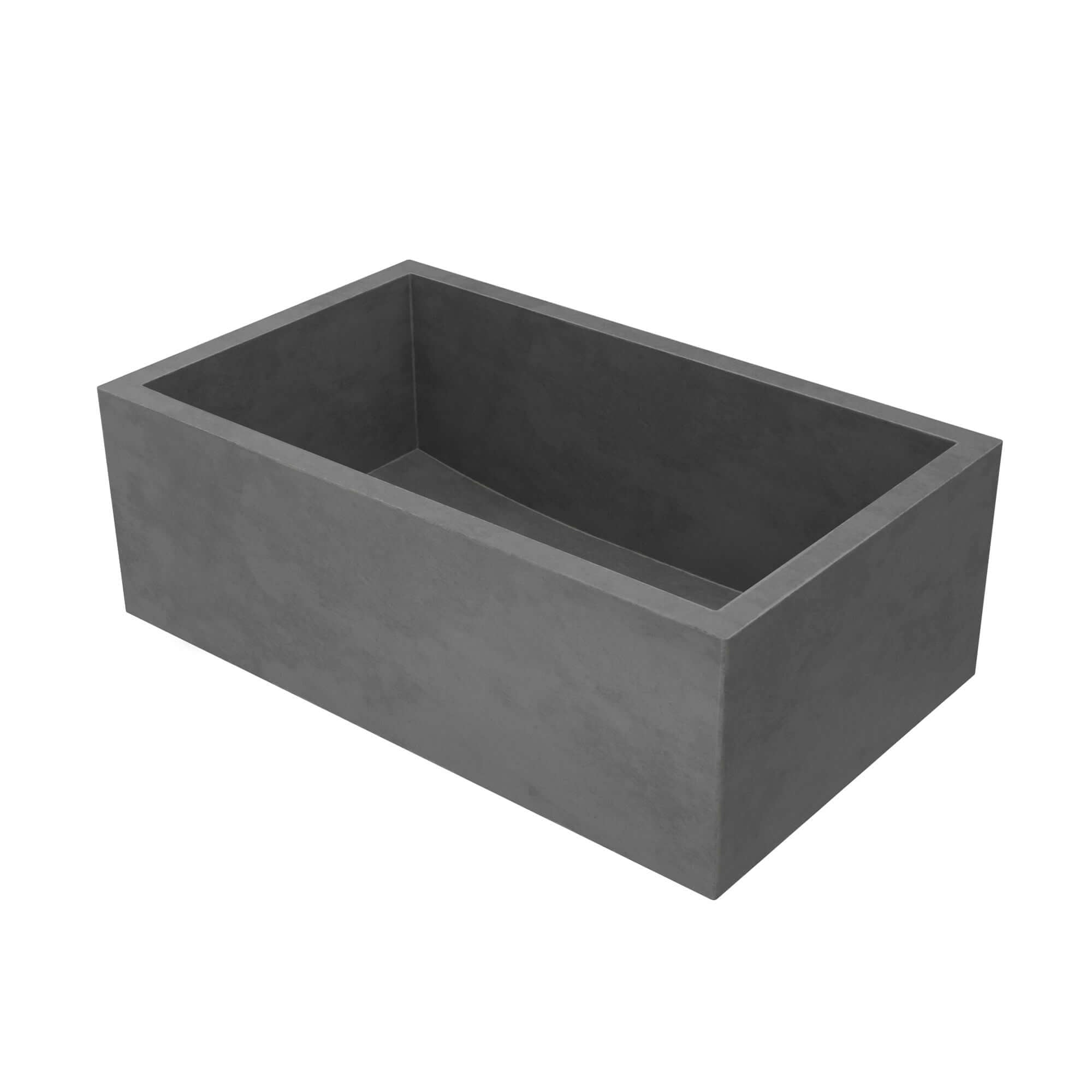 Native Trails 30" NativeStone Concrete Farmhouse Sink, Slate, NSK3018-S