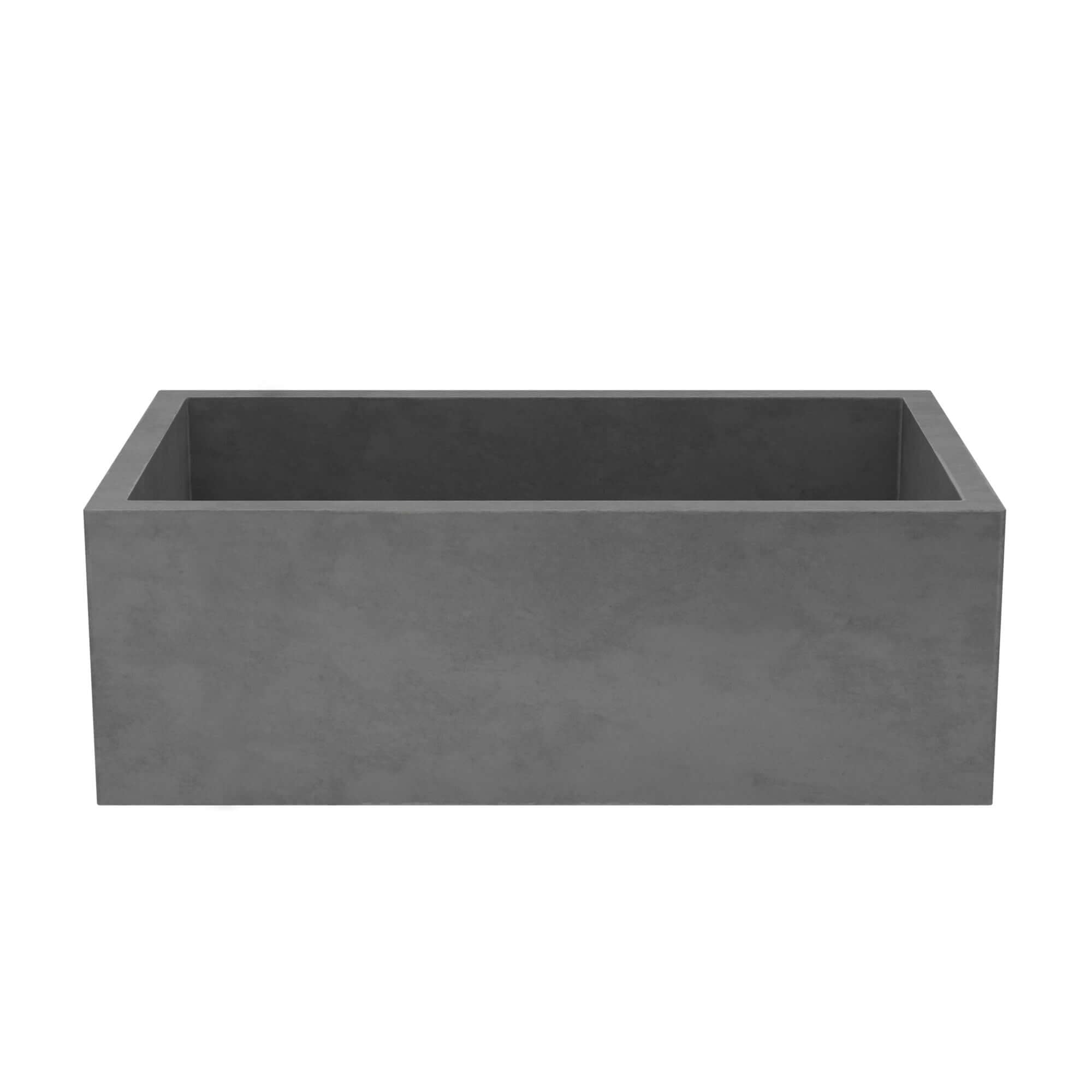 Native Trails 30" NativeStone Concrete Farmhouse Sink, Slate, NSK3018-S