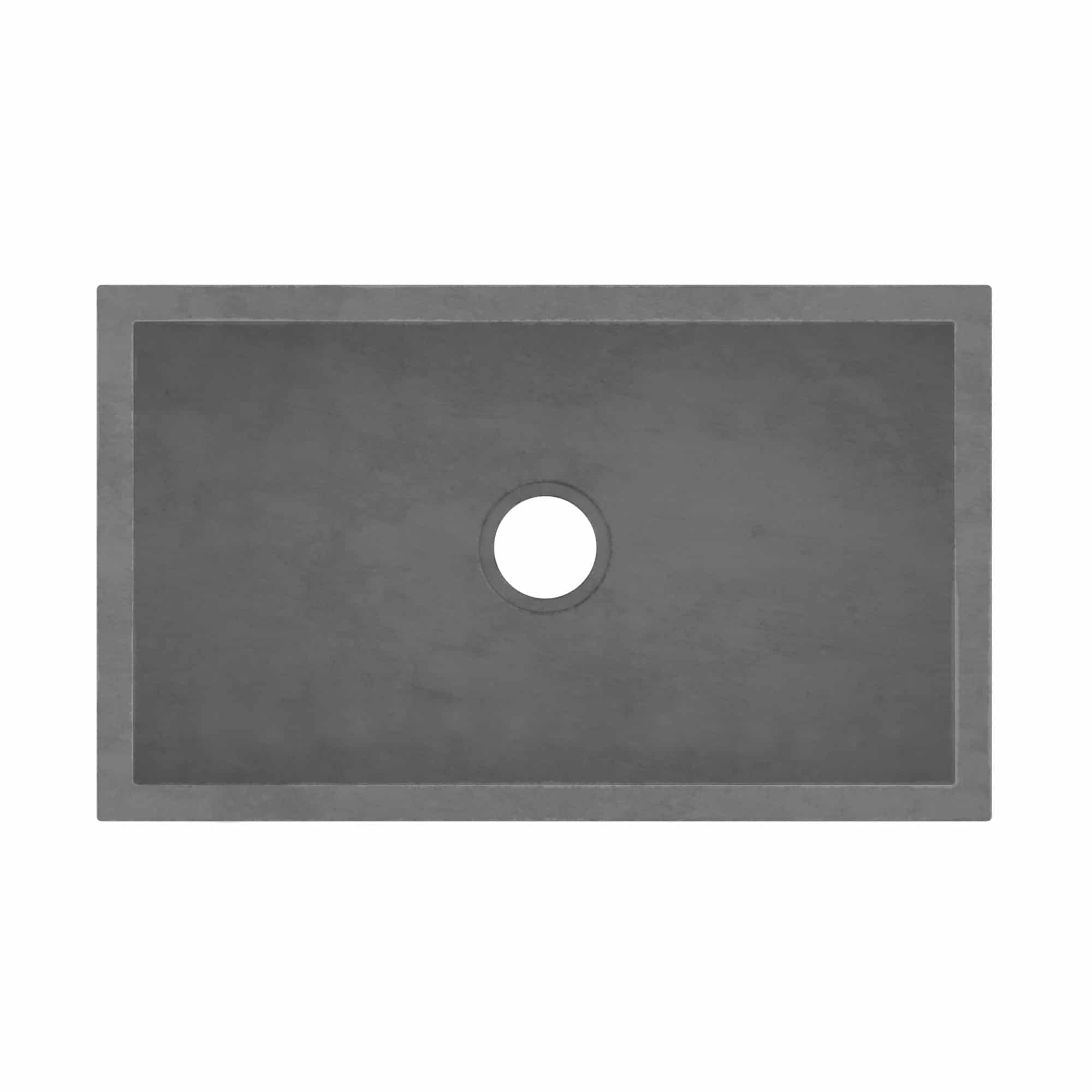 Native Trails 30" NativeStone Concrete Farmhouse Sink, Slate, NSK3018-S