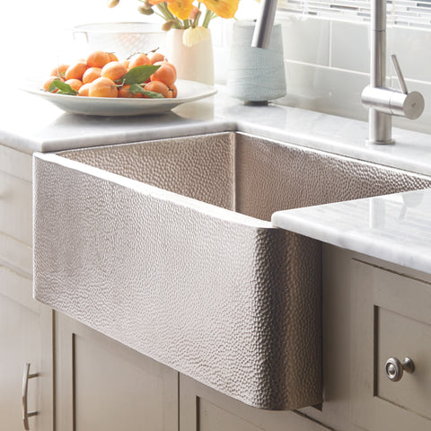 Native Trails 33" Nickel Farmhouse Sink, Brushed Nickel, CPK573