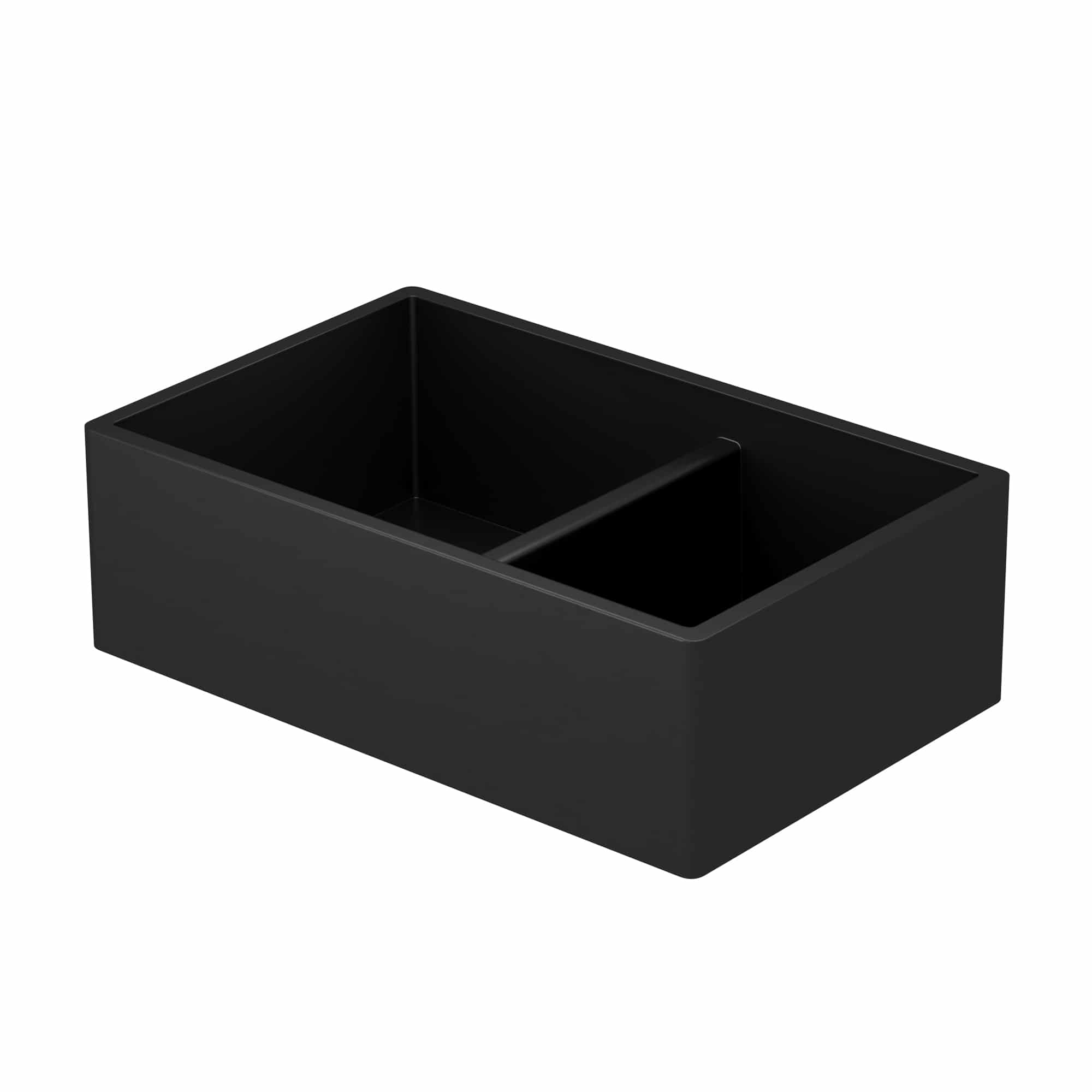 Native Trails Farmhouse Double Bowl 33" NativeStone Concrete Farmhouse Sink, 60/40 Double Bowl, Charcoal, NSKD3321-C