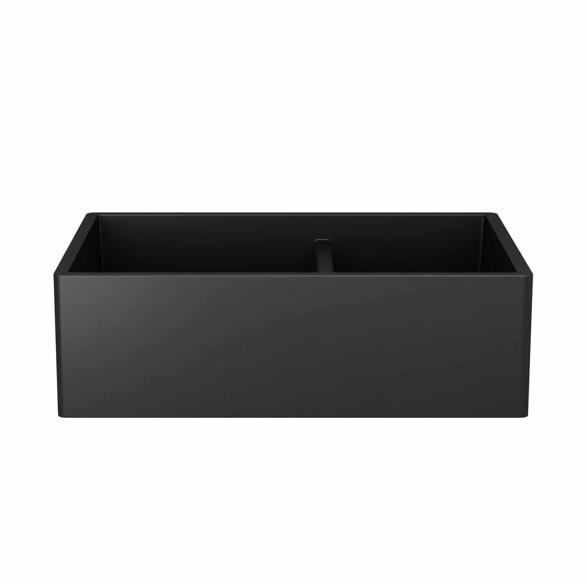 Native Trails Farmhouse Double Bowl 33" NativeStone Concrete Farmhouse Sink, 60/40 Double Bowl, Charcoal, NSKD3321-C