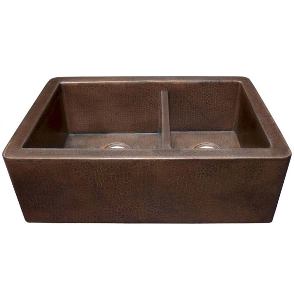 Native Trails Farmhouse Duet 33 Copper Farmhouse Sink 60 40 Double B