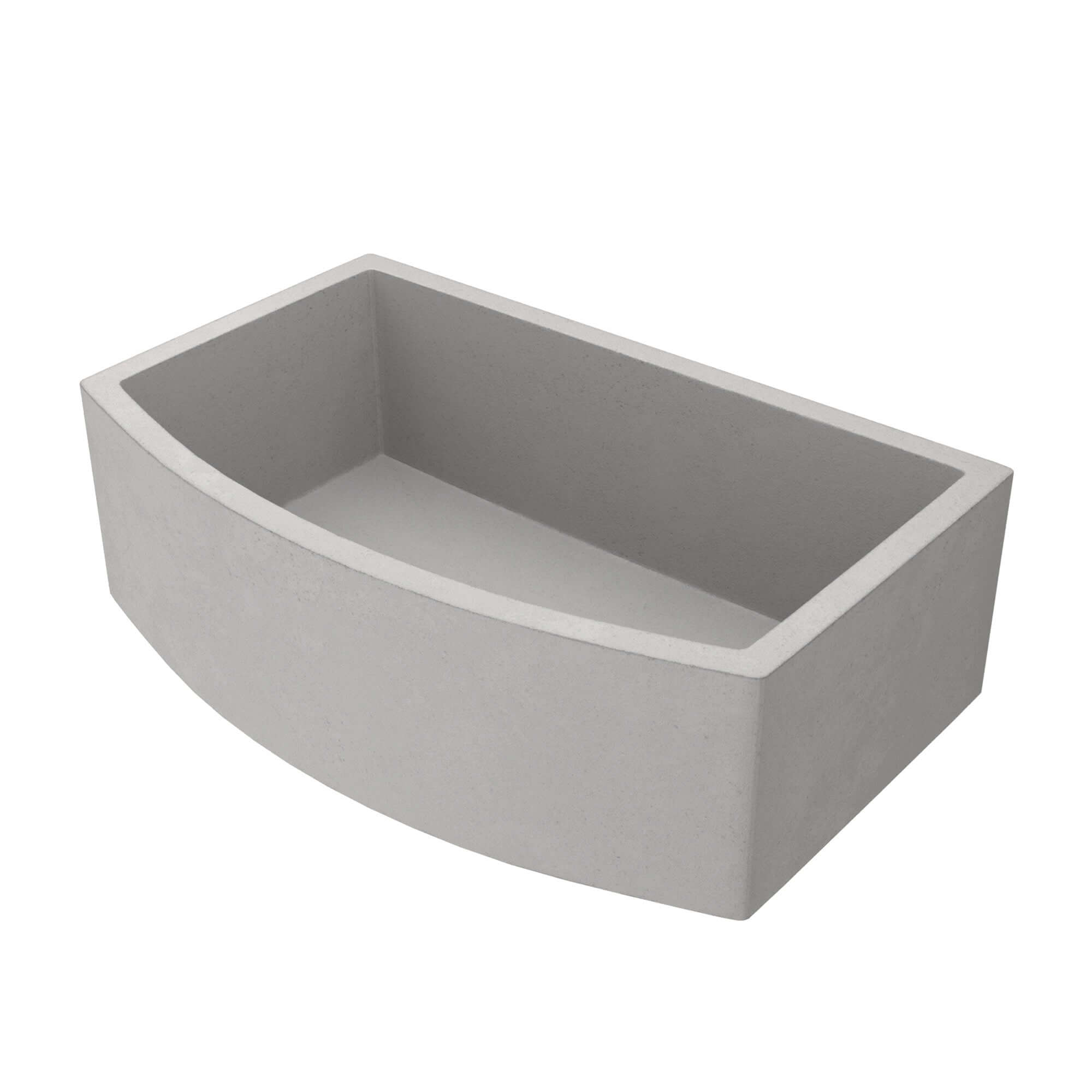 Native Trails Farmhouse Quartet 33" NativeStone Concrete Farmhouse Sink, Ash, NSKQ3320-A
