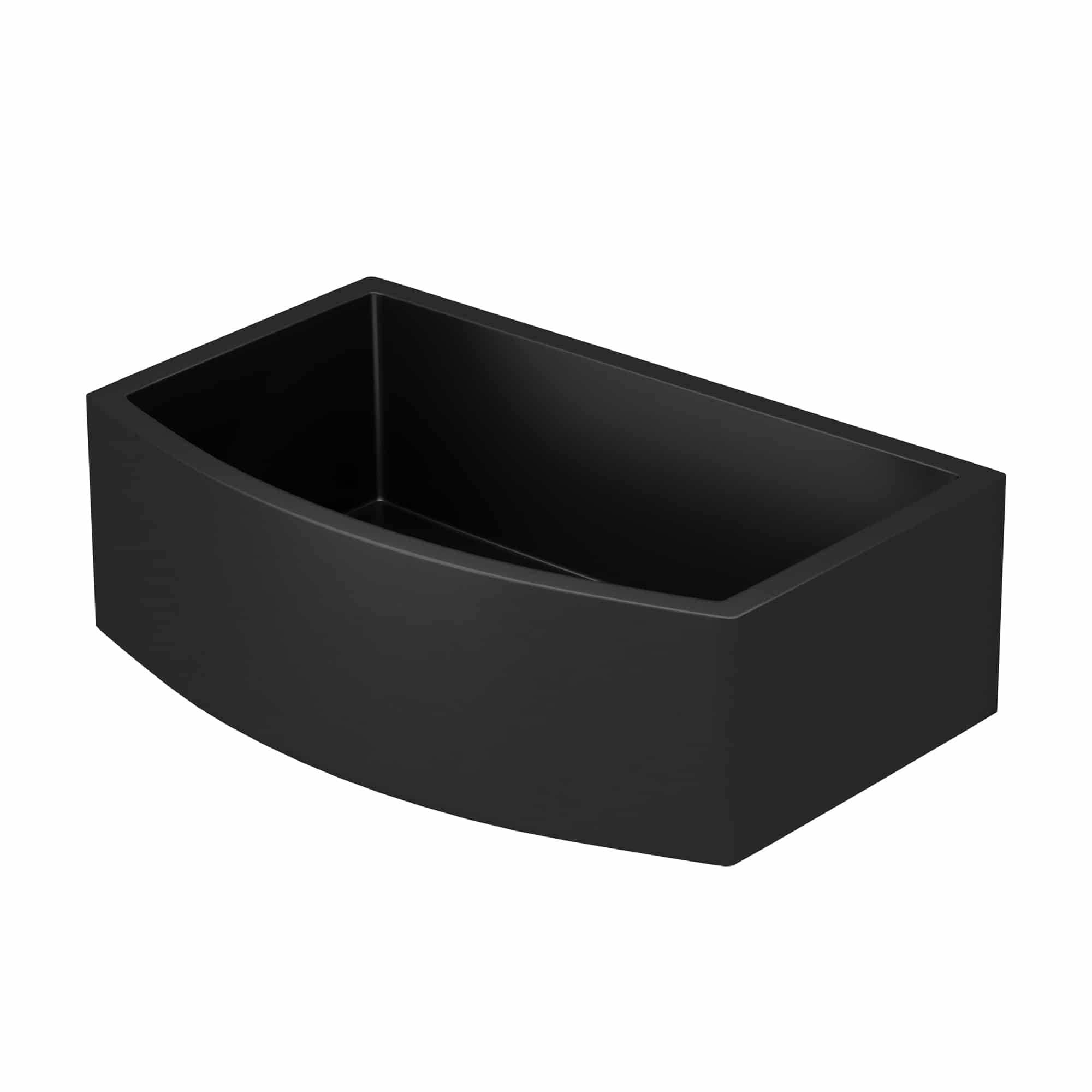 Native Trails Farmhouse Quartet 33" NativeStone Concrete Farmhouse Sink, Charcoal, NSKQ3320-C