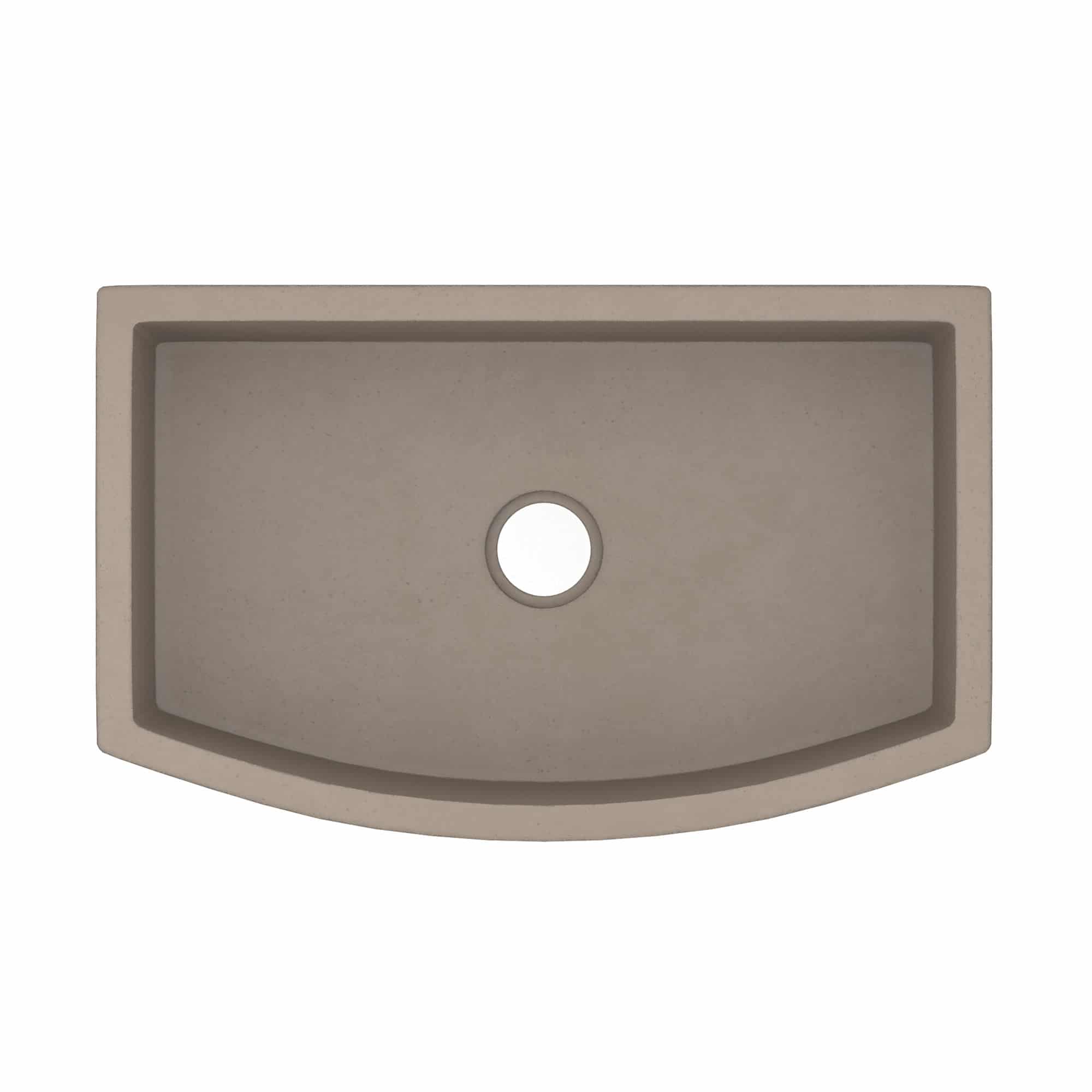 Native Trails Farmhouse Quartet 33" NativeStone Concrete Farmhouse Sink, Earth, NSKQ3320-E