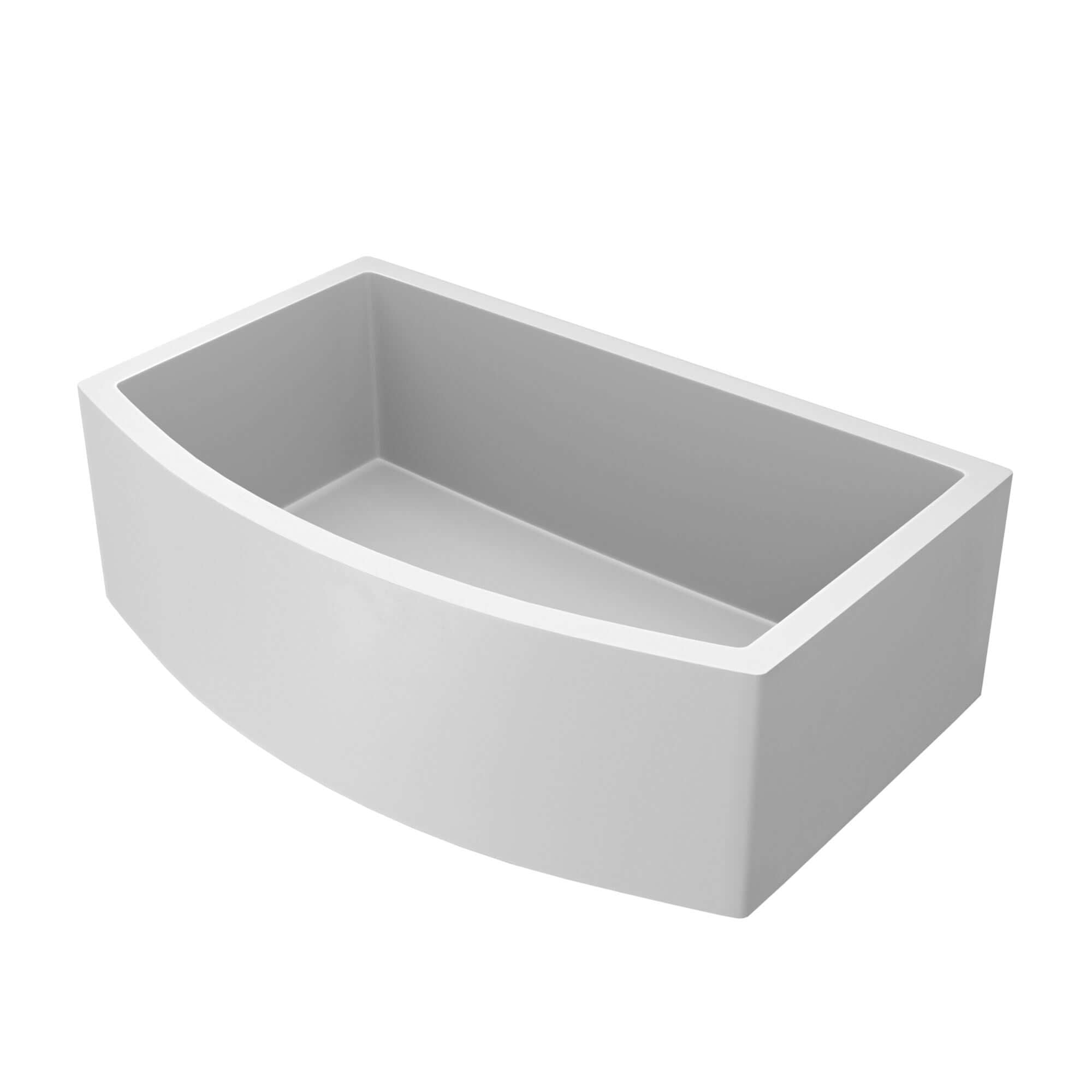 Native Trails Farmhouse Quartet 33" NativeStone Concrete Farmhouse Sink, Pearl, NSKQ3320-P