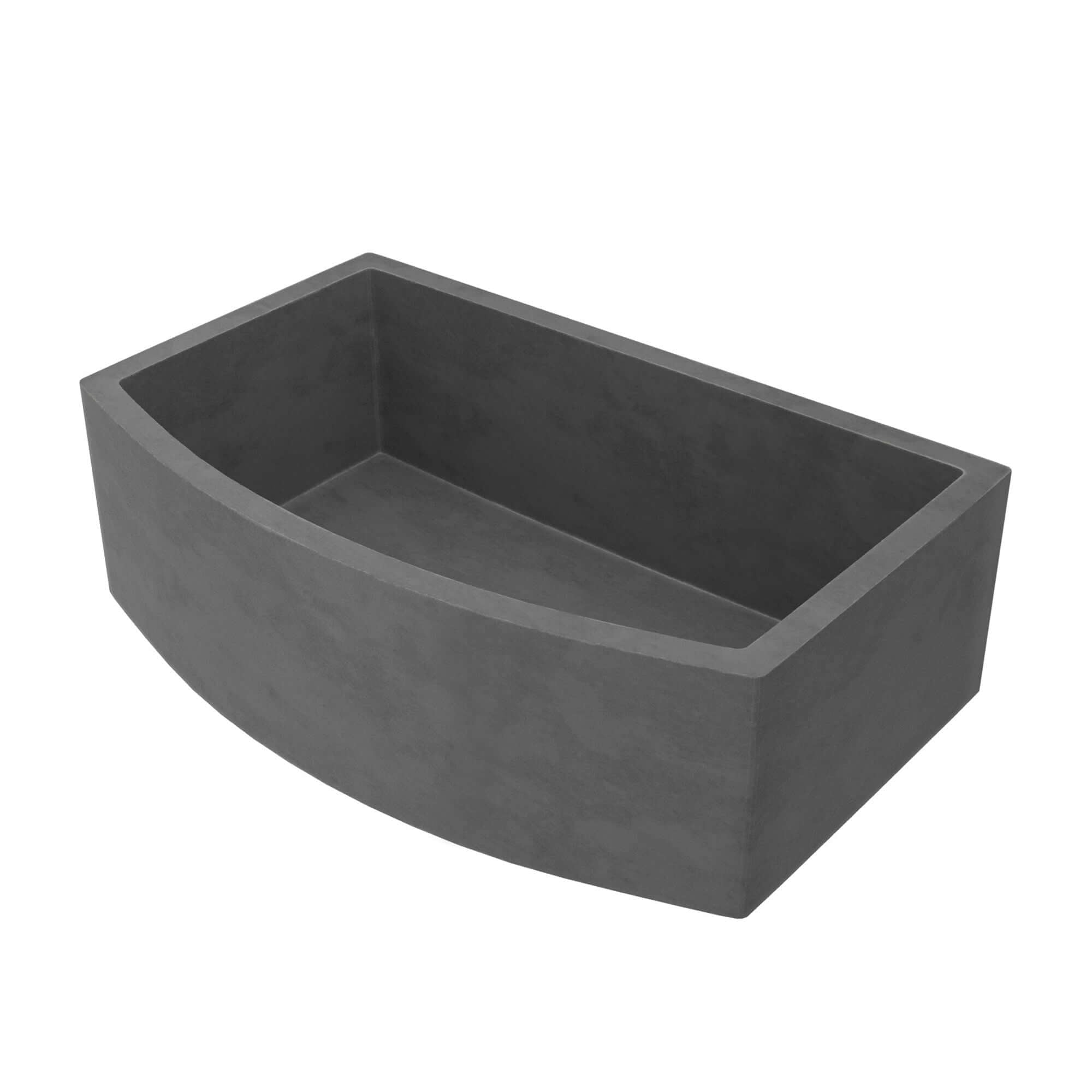 Native Trails Farmhouse Quartet 33" NativeStone Concrete Farmhouse Sink, Slate, NSKQ3320-S