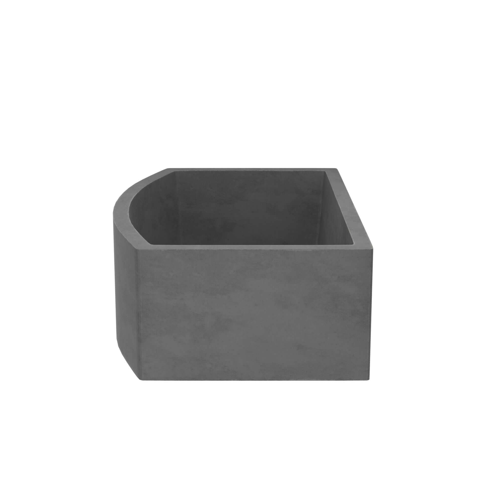 Native Trails Farmhouse Quartet 33" NativeStone Concrete Farmhouse Sink, Slate, NSKQ3320-S