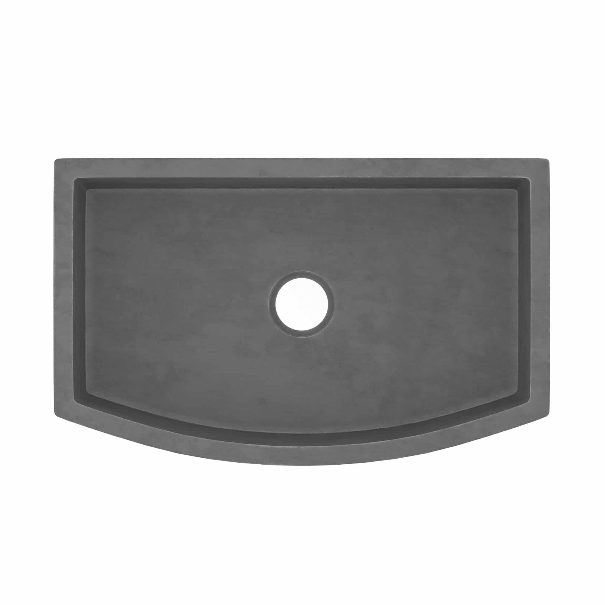 Native Trails Farmhouse Quartet 33" NativeStone Concrete Farmhouse Sink, Slate, NSKQ3320-S