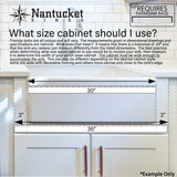 Nantucket Sinks Vineyard 30" Fireclay Farmhouse Sink, Concrete Grey, FCFS3020S-Concrete - The Sink Boutique