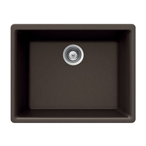 Alternate Image for Houzer 24" Composite Granite Undermount Single Bowl Kitchen Sink, Brown, G-100U MOCHA