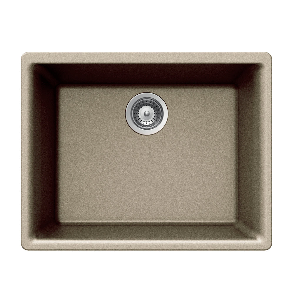 Houzer Quartztone 18" Undermount Granite Kitchen Sink, Taupe, G-100U Taupe