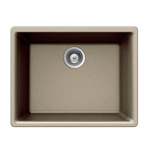 Alternate Image for Houzer Quartztone 18" Undermount Granite Kitchen Sink, Taupe, G-100U Taupe