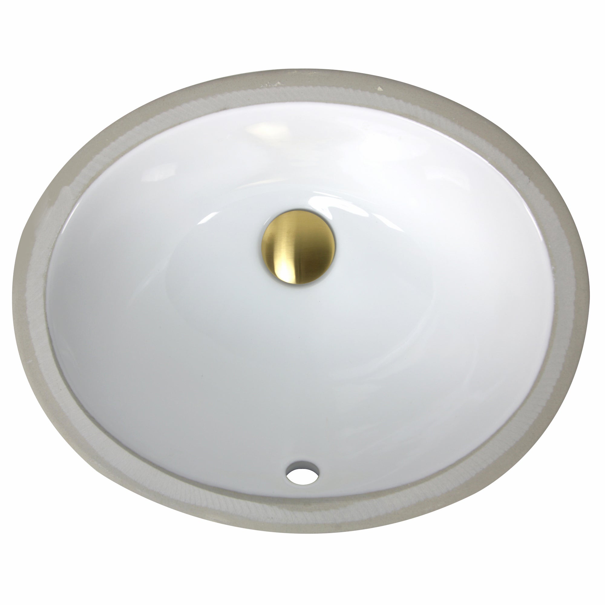 Nantucket Sinks Great Point 15" x 12.125" Oval Undermount Ceramic - Vitreous China Bathroom Sink, White, GB-13x10-W
