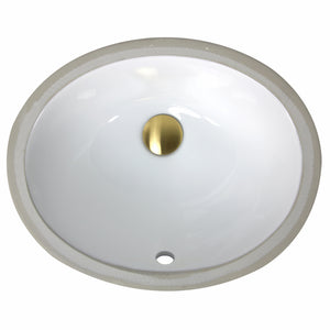 Alternate Image for Nantucket Sinks Great Point 15" x 12.125" Oval Undermount Ceramic - Vitreous China Bathroom Sink, White, GB-13x10-W
