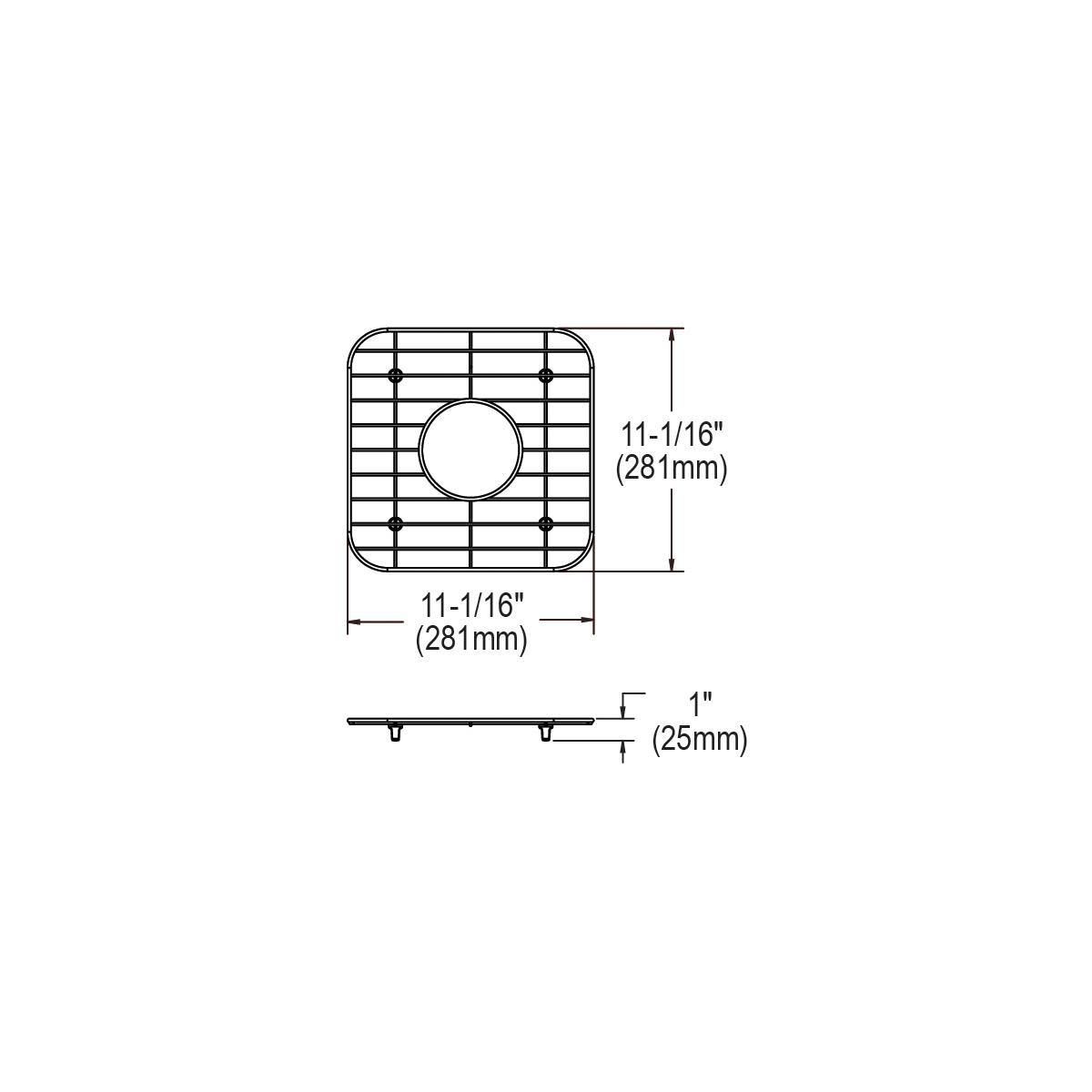 Elkay Dayton GBG1414SS Stainless Steel 11-1/16" x 11-1/16" x 1" Bottom Grid - The Sink Boutique