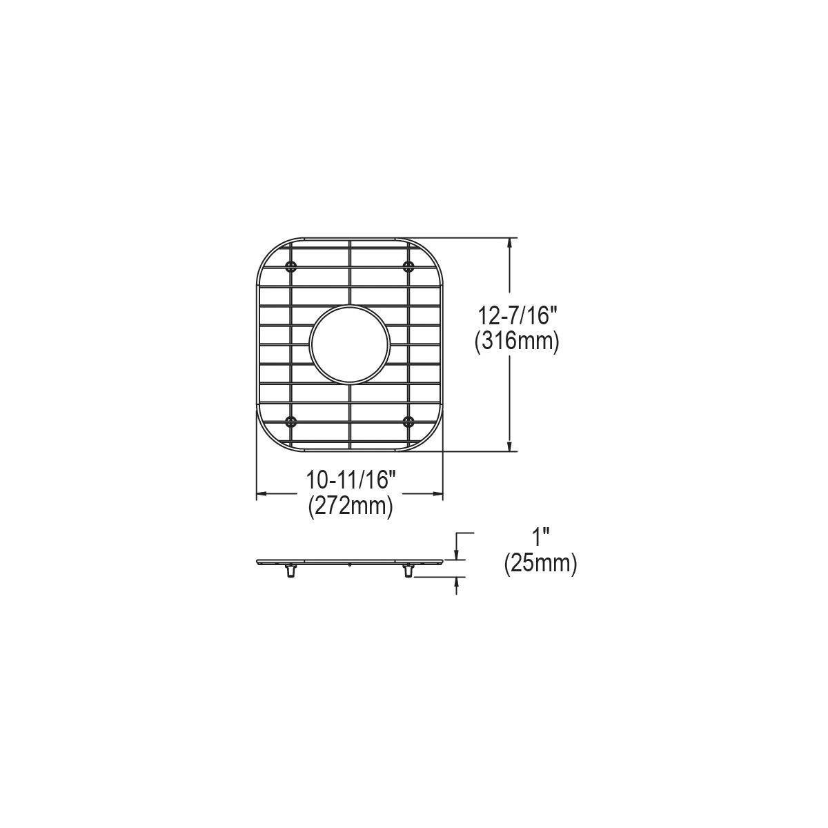 Elkay Dayton GBG1415SS Stainless Steel 12-7/16" x 10-11/16" x 1" Bottom Grid - The Sink Boutique